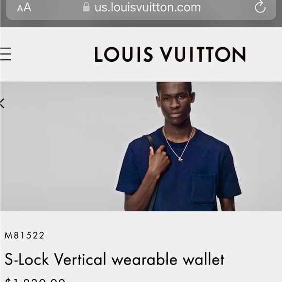 Louis Vuitton Macassar S Lock Vertical Wearable Wallet Black - Picture 5 of 12